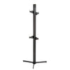 vertical bike storage stand on white background.