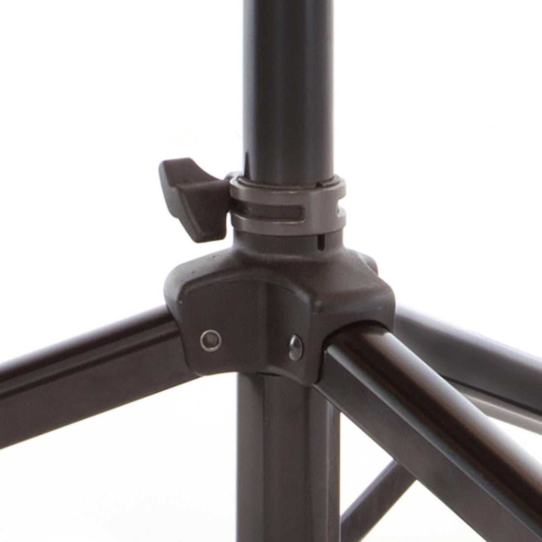 close up of a bike repair stand tripod leg fitting.