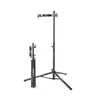 feedback sport mechanic bike repair stand open next to feedback sport mechanic bike repair stand folded up