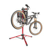 Feedback Sports Pro Mechanic HD bike repair stand with bike installed on white background.