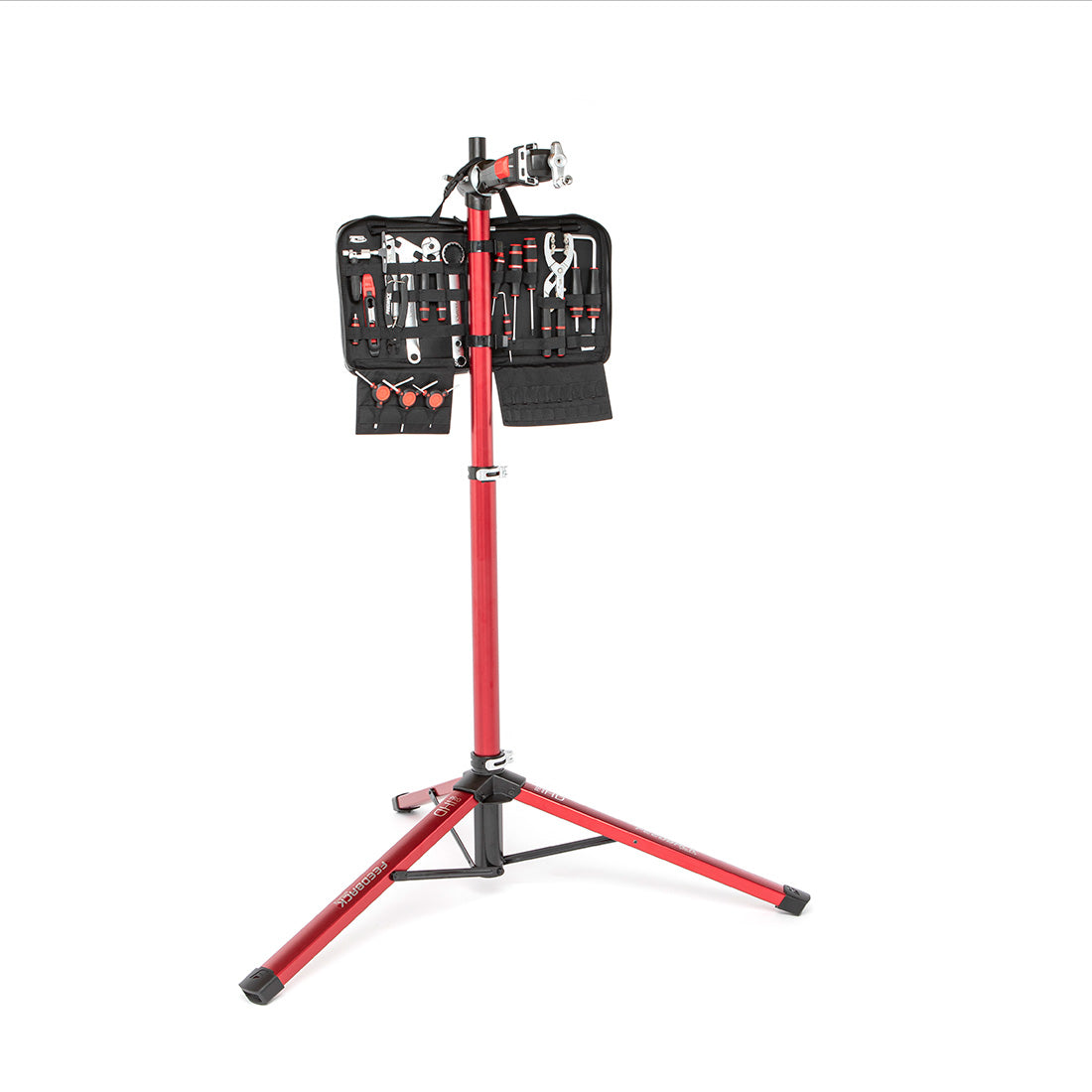 feedback sports team edition toolkit hanging on a feedback repair stand