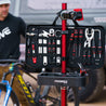 feedback sports tool tray on a repair stand being used at a race